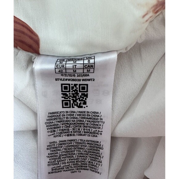 GUESS Women's Mini Skirt Tiered Forest Floral Print Brown White mini Skirt M - Picture 9 of 10